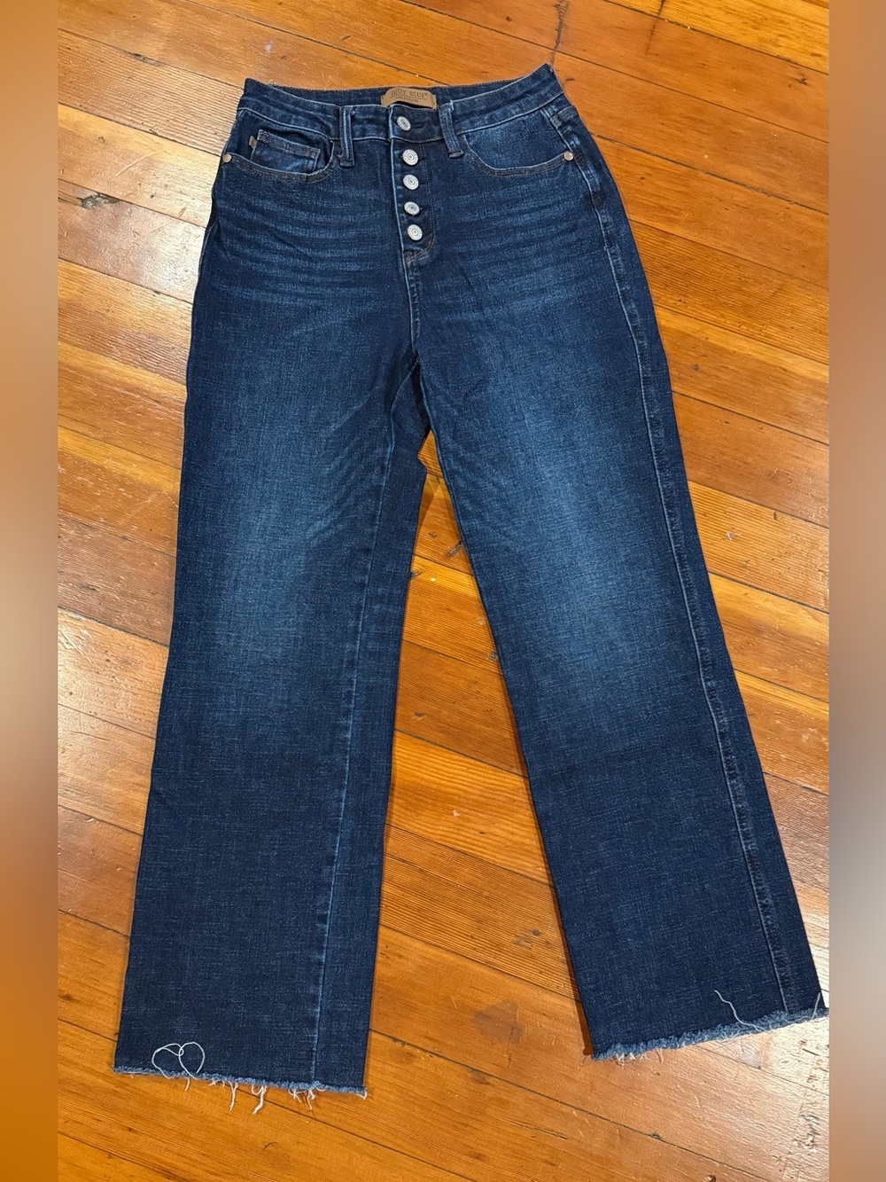Judy Blue Dark Wash High-Rise Straight Jeans 5/27